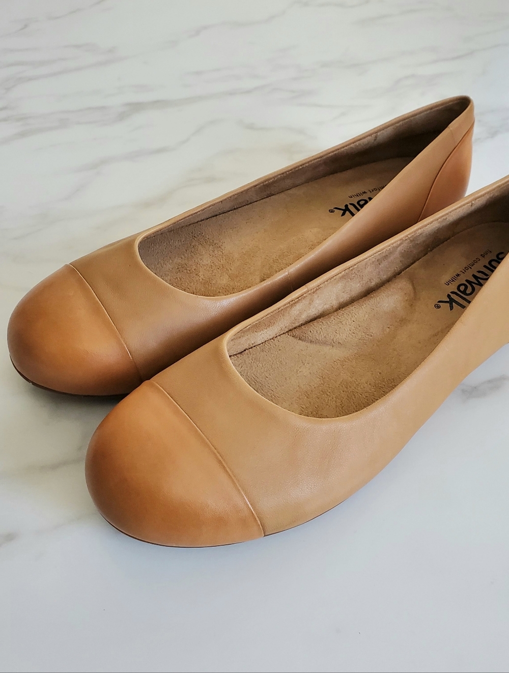 SoftWalk Women's Sonoma Cap Toe Leather Ballet Flat, NWOB - Picture 3 of 13